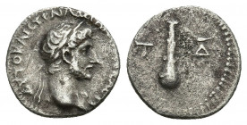 Hadrian AR Hemidrachm of Caesarea, Cappadocia. AD 120-121. 1.40gr. 14mm.
