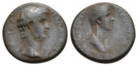 PHRYGIA, Aezanis. Gaius (Caligula), with Agrippina Senior. AD 37-41. Æ 4.83gr. 18.5mm.