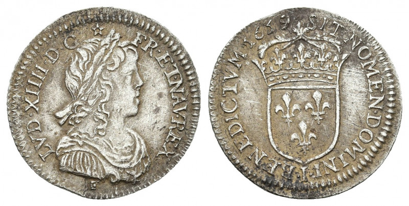 Louis XIV , 1610-1643 Paris 2.31gr. 21mm.