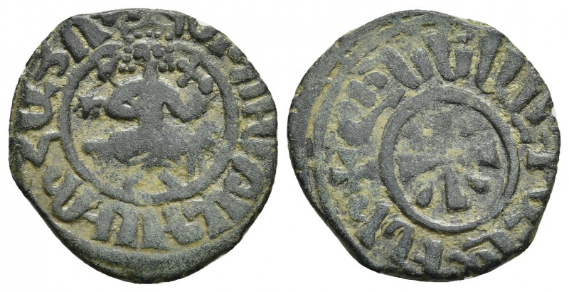 ARMENIA, Cilician Armenia. Royal . Hetoum I. 1226-1270. Æ Tank 4.72gr. 24.1mm.