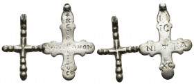 Byzantine Silver Cros pendant 2 pieces SOLD AS SEEN, NO RETURN!