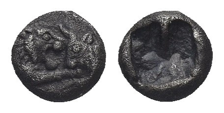 Greek
Kingdom of Lydia, Kroisos AR Half Stater - Siglos. Sardes, circa 564-539 B...