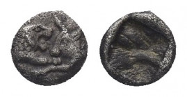 Greek
Lydia, Croesus. 1/24 Silver Stater; Lydia, Croesus; 565-546 BC, 1/24 Stater, 0.4g. 6.1mm Obv: Confronted foreparts of roaring lion and bull. 0.4...