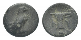 Greek Aeolis, Kyme, c. 350-320 BC. Æ 1.1g 10.9mm