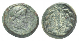 Greek
LYDIA. Sardes. Circa 133 BC-AD 14 Laureate head of Apollo to right. Rev. ΣAPΔI-ANΩN Club; all within laurel wreath; below, AY monogram 5.2g 15.5...