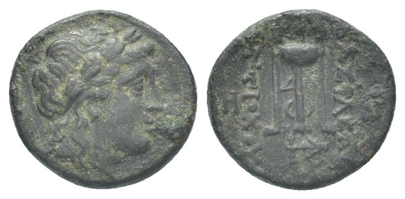 Greek
Seleukid Kingdom. Sardeis. Antiochos II Theos 261-246 BC.
Bronze Æ Laureat...