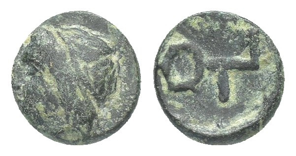 Greek Uncertain Coins
Head of Apollo left.
Rev. Tamgha (Monoskelis?) VERY RARE...