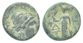Greek Aiolis, Temnos. 2nd-1st centuries B.C. AE 4.5g 15.4mm