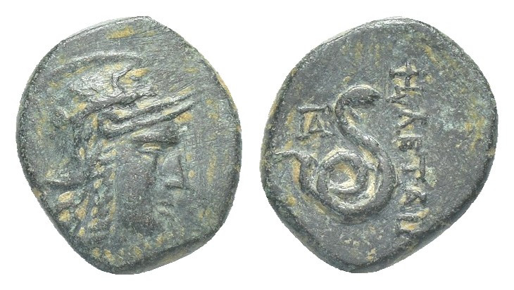 Greek 
MYSIA. Pergamon. Attalos II Philadelphos (160-139 BC). Ae .
Obv: Head of ...