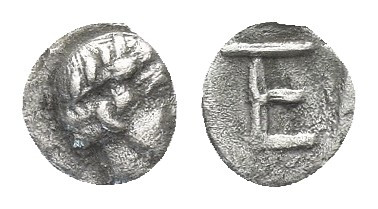Greek
IONIA, Kolophon. Circa 450-410 BC. AR Tetartemorion
Laureate head of Apo...