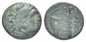 KINGS OF MACEDON. Alexander III 'the Great', 336-323 BC. 
Head of Herakles in lion's skin head-dress to right; before, kerykeion. Rev. AΛEΞANΔPOY fran...