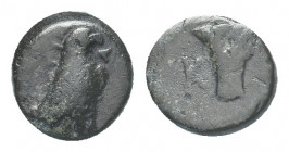 Aeolis, Kyme, c. 350-320 BC. Æ 1.4g 10.1mm