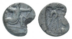 Greek Coins. PERSIA. Persia, Achaemenid Empire, Time of Xerxes II to Ataxerxes (c.420-375 B.C.), Silver 1.8gr. 12.5mm.
Persian king or hero in kneelin...