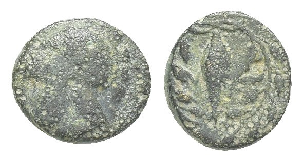 Aeolis. Elaia 400 BC. Bronze Æ 1.7g 10.1mm