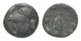 Aeolis. Elaia 400 BC. Bronze Æ 1.4g 10.1mm