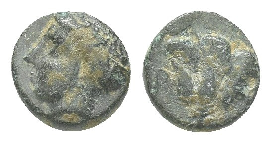 CARIA, Islands off. Rhodes . Circa 350-300 BC. Æ 1.3g 9.4mm