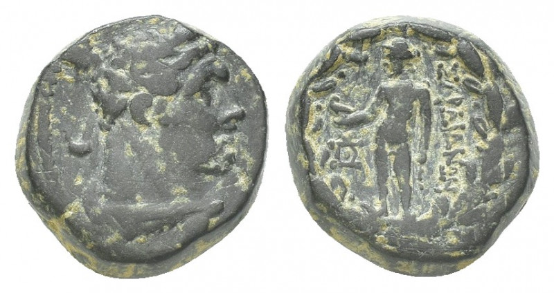 Roman Provincial 
Lydia, Sardes, c. 133 BC-AD 14. Æ Laureate head of youthful He...