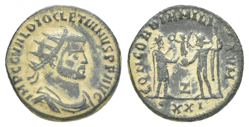 Roman Imperial 
 Diocletianus Antoninianus
Diocletianus (284-305 AD). AE silvere...