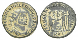 Roman Imperial 
 Diocletianus Antoninianus
Diocletianus (284-305 AD). AE silvered Antoninianus Siscia (Sisak), 293-295.
Obv. IMP CC VAL DIOCLETIANVS A...