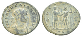 Roman Imperial 
Aurelianus Antoninianus
Aurelianus (270-275 AD). AE silvered Antoninianus Mediolanum, 271.
Obv. IMP AVRELIANVS AVG, radiate, draped an...