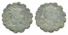 Roman Imperial 
 Aurelian and Vabalathus Ӕ Antoninianus. Antioch, AD 271-272 2.2g 16.7mm