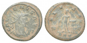 Roman Imperial 
Gallienus. A.D. 253-268. Silvered AE antoninianus. 3.9g 20.7mm