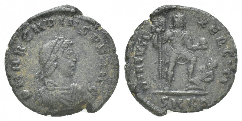 Roman Imperial 
Arcadius AD 383-408. Rome
Follis Æ
D N ARCADIVS P F AVG, Diademe...