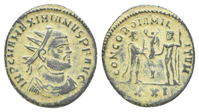 Roman Imperial 
 MAXIMIANUS Herculius, 285-305 AD. 3.7g 20.5mm