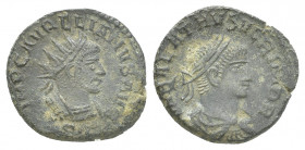 Roman Imperial
 Vabalathus and Aurelianus Antoninianus
Vabalathus (268-272 AD), for and with Aurelianus (270-275 AD). AE silvered Antoninianus , Antio...