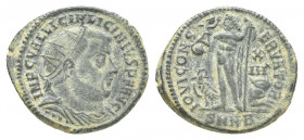 Roman Imperial
Licinius I (308-324). Æ Follis Heraclea, 321-324. Radiate, draped and cuirassed bust r. R/ Jupiter standing l., holding scepter and vic...