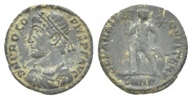 Roman Imperial
PROCOPIUS (365-366). Follis. Nicomedia.
Obv: D N PROCOPIVS P F AVG.
Diademed, draped and cuirassed bust left.
Rev: REPARATIO FEL TEMP /...