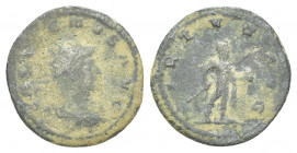 Roman Imperial 
Gallienus. A.D. 253-268. Silvered AE antoninianus 2.8g 20.7mm