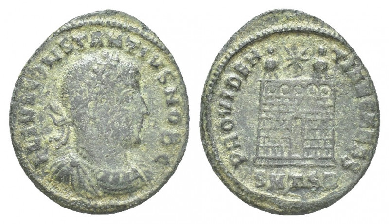 Roman Imperial
 CONSTANTINE I THE GREAT (307/10-337). Follis. Cyzicus.
Obv: CONS...