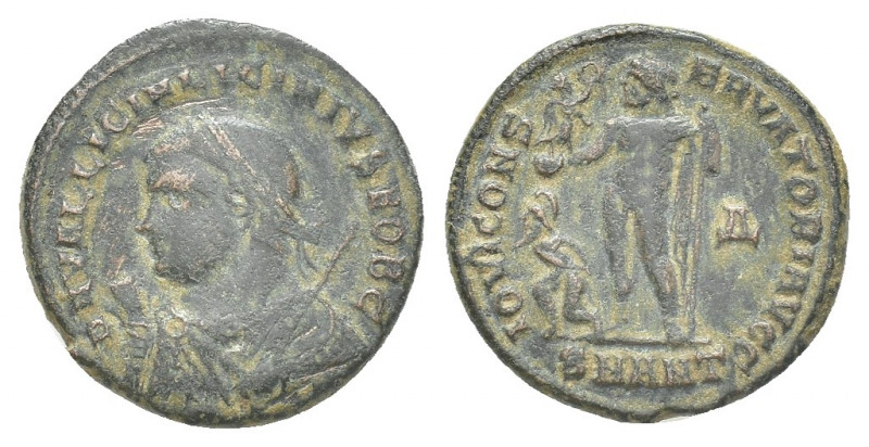 Roman Imperial
 Licinius II Æ Follis. Antioch, AD 317-320. Laureate and draped b...