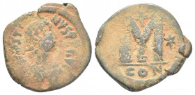 Byzantine
JUSTIN I AND JUSTINIAN I (527), AE follis, Constantinople Mint. issued 4 April - 1 August 527 A.D. obv. Diademed bust cuirassed with paludam...