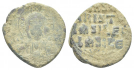 Byzantine 
 AE Follis - Anonymous (AD 970-1092 AD) 10.1g 27.8mm