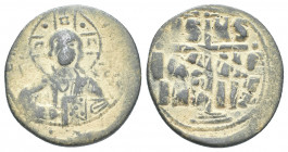 Byzantine
Anonymous Folles. temp. Romanus III, circa 1028-1034. Æ Follis 11.4g 31.4mm double beating
