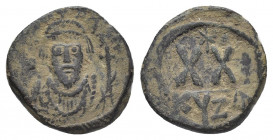 Byzantine 
 Phocas. 602-610. Æ Half Follis – 20 Nummi. Cyzicus mint, 1st officina. 5.3g 21mm