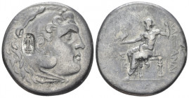 Kingdom of Macedon, 4 - Alexander III, 336 – 323 and posthumous issue Aspendos Tetradrachm circa 193-192, AR 29.00 mm., 15.74 g.
Head of Herakles r.,...