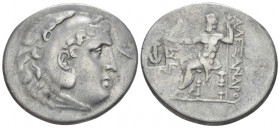 Kingdom of Macedon, 4 - Alexander III, 336 – 323 and posthumous issue Aspendos Tetradrachm circa 190-189, AR 30.00 mm., 16.27 g.
Head of Herakles r.,...