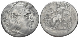 Kingdom of Macedon, 4 - Alexander III, 336 – 323 and posthumous issue Aspendos Tetradrachm 190-189, AR 27.00 mm., 16.29 g.
Head of Herakles r., weari...