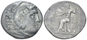 Kingdom of Macedon, 4 - Alexander III, 336 – 323 and posthumous issue Aspendos Tetradrachm circa 189-188, AR 32.00 mm., 16.15 g.
Head of Herakles r.,...