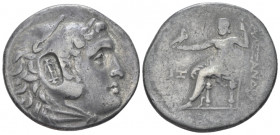 Kingdom of Macedon, 4 - Alexander III, 336 – 323 and posthumous issue Perge Tetradrachm circa 205-204, AR 29.00 mm., 16.08 g.
Head of Herakles r. wea...