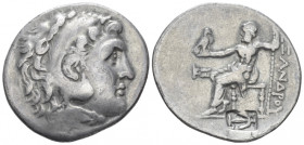 Kingdom of Macedon, 4 - Alexander III, 336 – 323 and posthumous issue Perge Tetradrachm circa 195-194, AR 31.00 mm., 16.09 g.
Head of Herakles r., we...