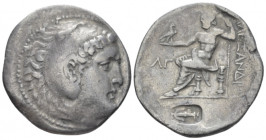 Kingdom of Macedon, 4 - Alexander III, 336 – 323 and posthumous issue Perge Tetradrachm circa 189-188, AR 30.00 mm., 16.02 g.
Head of Heracles r., we...