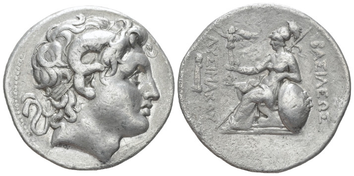 Kingdom of Thrace, Lysimachus, 305-281 Lampsacus Tetradrachm circa 296-281, AR 3...