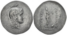 Troas, Ilium Tetradrachm circa 188-133, AR 40.00 mm., 15.30 g.
 Head of Athena r., wearing laureate and triple-crested Attic helmet. Rev. Athena Ilia...