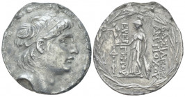 The Seleucid Kings, Antiochus VII Evergetes, 138-129 Antioch on the Orontes Tetradrachm circa 138-129, AR 30.00 mm., 14.38 g.
Diademed head r. Rev. A...