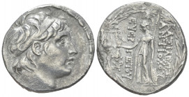 The Seleucid Kings, Antiochus VII Evergetes, 138-129 Antioch on the Orontes Tetradrachm circa 138-129, AR 28.00 mm., 15.45 g.
Diademed head r. Rev. A...