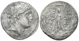 The Seleucid Kings, Antiochus VII Evergetes, 138-129 Antioch on the Orontes Tetradrachm circa 138-129, AR 31.00 mm., 15.10 g.
Diademed head r. Rev. A...